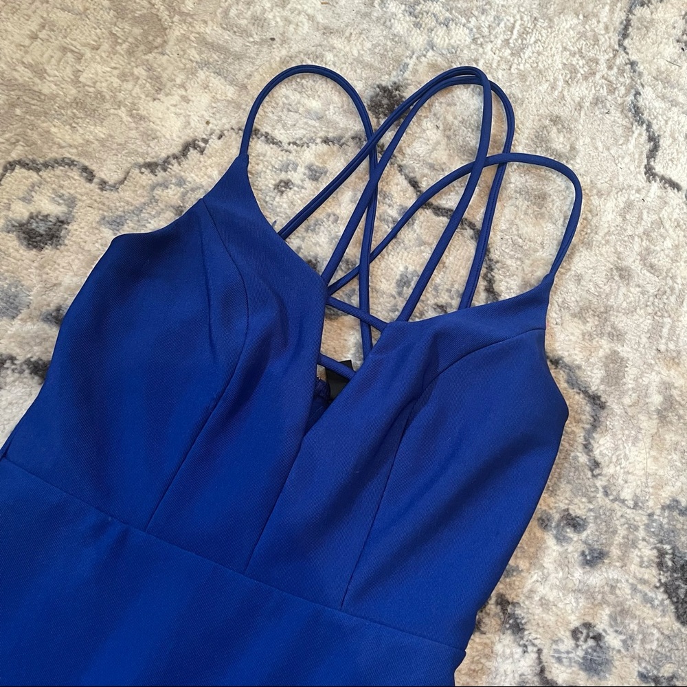 Royal blue mini dress